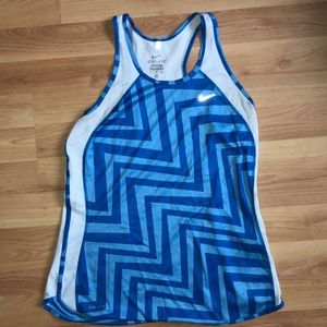 Blue striped Nike Dri-Fit Tank